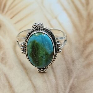 Sonoran Gold Turquoise Size US 9 925 Sterling Silver Ring (REXT134-66)