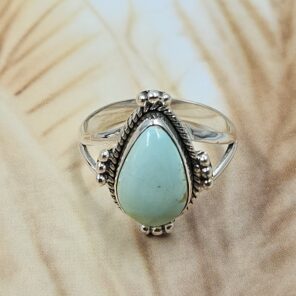 Sonoran Gold Turquoise Size US 7 925 Sterling Silver Ring (REXT134-58)
