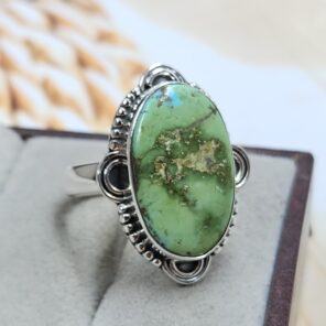 Sonoran Gold Turquoise Size US 9 925 Sterling Silver Ring (REXT4-42)