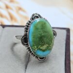 Sonoran Gold Turquoise Size US 7 925 Sterling Silver Ring (REXT4-48)