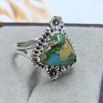 Sonoran Gold Turquoise Size US 6 925 Sterling Silver Ring (REXT4-80)