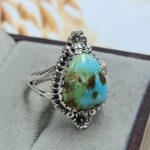 Sonoran Gold Turquoise Size US 6 925 Sterling Silver Ring (REXT4-81)