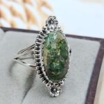 Sonoran Gold Turquoise Size US 9 925 Sterling Silver Ring (REXT4-98)