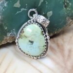 Sonoran Gold Turquoise 1.25" 925 Sterling Silver Pendant (REXT68-456)