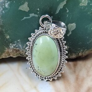 Sonoran Gold Turquoise 1.25" 925 Sterling Silver Pendant (REXT68-306)