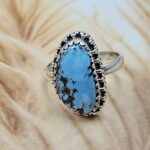 Golden Hill Turquoise Size US 7 925 Sterling Silver Ring (REXT134-89)