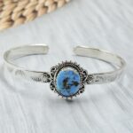 Golden Hill Turquoise 925 Sterling Silver Bangle (REXT134-142)
