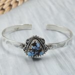 Golden Hill Turquoise 925 Sterling Silver Bangle (REXT134-144)