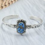 Golden Hill Turquoise 925 Sterling Silver Bangle (REXT134-105)