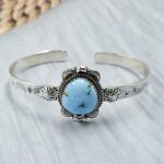 Golden Hill Turquoise 925 Sterling Silver Bangle (REXT134-112)