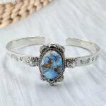 Golden Hill Turquoise 925 Sterling Silver Bangle (REXT134-106)