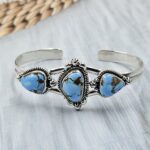 Golden Hill Turquoise 925 Sterling Silver Bangle (REXT134-122)