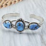 Golden Hill Turquoise 925 Sterling Silver Bangle (REXT134-132)