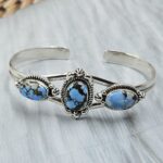 Golden Hill Turquoise 925 Sterling Silver Bangle (REXT134-133)