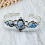 Golden Hill Turquoise 925 Sterling Silver Bangle (REXT134-135)