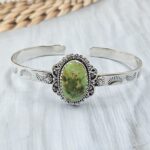 Sonoran Gold Turquoise 925 Sterling Silver Bangle (RS56-161)