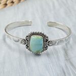 Sonoran Gold Turquoise 925 Sterling Silver Bangle (RS56-160)
