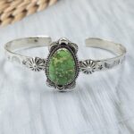 Sonoran Gold Turquoise 925 Sterling Silver Bangle (RS56-145)