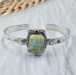 Sonoran Gold Turquoise 925 Sterling Silver Bangle (RS56-138)