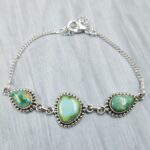 Sonoran Gold Turquoise 925 Sterling Silver Bracelet (RS36-145)