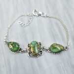 Sonoran Gold Turquoise 925 Sterling Silver Bracelet (RS36-150)