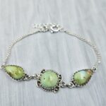 Sonoran Gold Turquoise 925 Sterling Silver Bracelet (RS36-146)