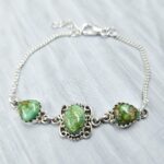 Sonoran Gold Turquoise 925 Sterling Silver Bracelet (RS36-149)
