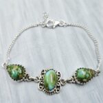 Sonoran Gold Turquoise 925 Sterling Silver Bracelet (RS36-136)