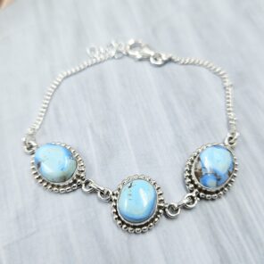 Golden Hills Turquoise 925 Sterling Silver Bracelet (RS36-123)