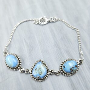 Golden Hills Turquoise 925 Sterling Silver Bracelet (RS36-126)