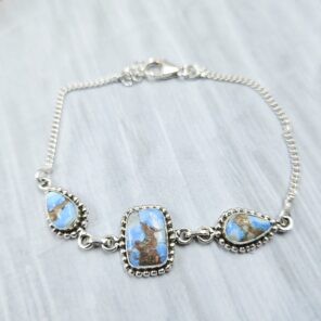 Golden Hills Turquoise 925 Sterling Silver Bracelet (RS36-133)