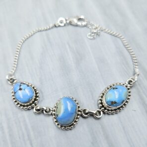 Golden Hills Turquoise 925 Sterling Silver Bracelet (RS36-134)