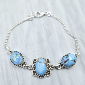 Golden Hills Turquoise 925 Sterling Silver Bracelet (RS36-116)