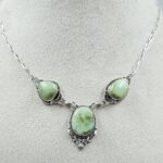 Sonoran Gold Turquoise 925 Sterling Silver Necklace (RS36-95)