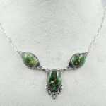 Sonoran Gold Turquoise 925 Sterling Silver Necklace (RS36-91)