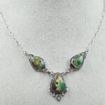 Sonoran Gold Turquoise 925 Sterling Silver Necklace (RS36-90)