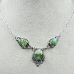 Sonoran Gold Turquoise 925 Sterling Silver Necklace (RS36-89)