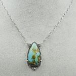 Sonoran Gold Turquoise 925 Sterling Silver Necklace (RS36-79)