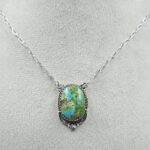 Sonoran Gold Turquoise 925 Sterling Silver Necklace (RS36-77)