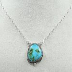 Sonoran Gold Turquoise 925 Sterling Silver Necklace (RS36-80)