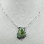 Sonoran Gold Turquoise 925 Sterling Silver Necklace (RS36-76)