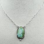 Sonoran Gold Turquoise 925 Sterling Silver Necklace (RS36-82)