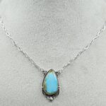 Sonoran Gold Turquoise 925 Sterling Silver Necklace (RS36-83)