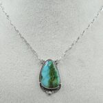 Sonoran Gold Turquoise 925 Sterling Silver Necklace (RS36-84)