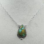 Sonoran Gold Turquoise 925 Sterling Silver Necklace (RS36-85)