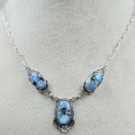 Golden Hill Turquoise 925 Sterling Silver Necklace (REXT134-152)