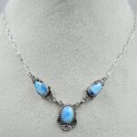 Golden Hill Turquoise 925 Sterling Silver Necklace (REXT134-161)