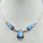 Golden Hill Turquoise 925 Sterling Silver Necklace (REXT134-154)