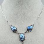 Golden Hills Turquoise 925 Sterling Silver Necklace (REXT134-173)