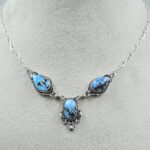 Golden Hill Turquoise 925 Sterling Silver Necklace (REXT134-148)